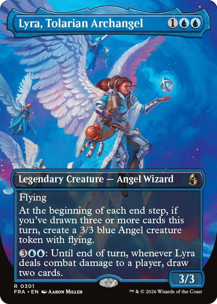 Lyra, Tolarian Archangel - Rare Legendary Creature — Angel Wizard card from Reality Fracture