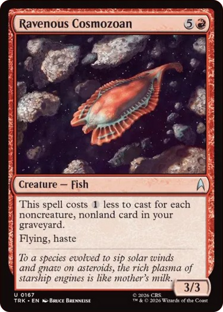 Ravenous Cosmozoan - Uncommon Creature — Fish card from Star Trek