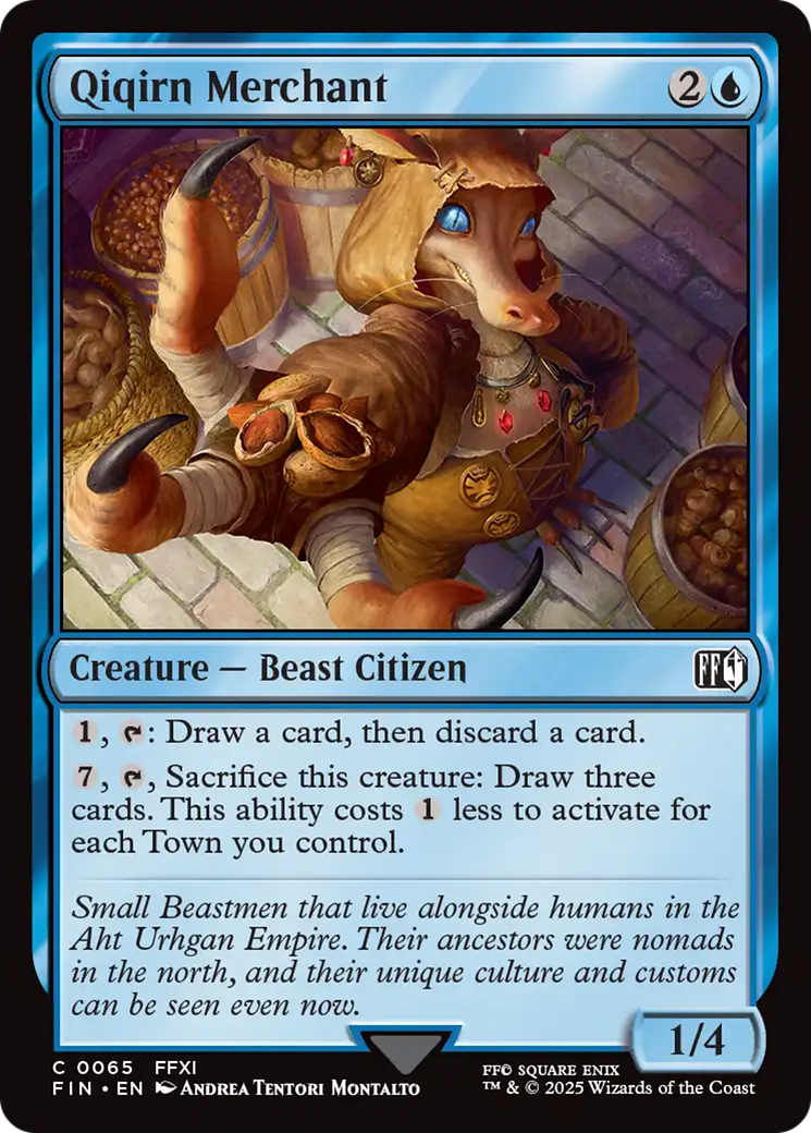 Qiqirn Merchant - Common Creature — Beast Citizen card from Final Fantasy