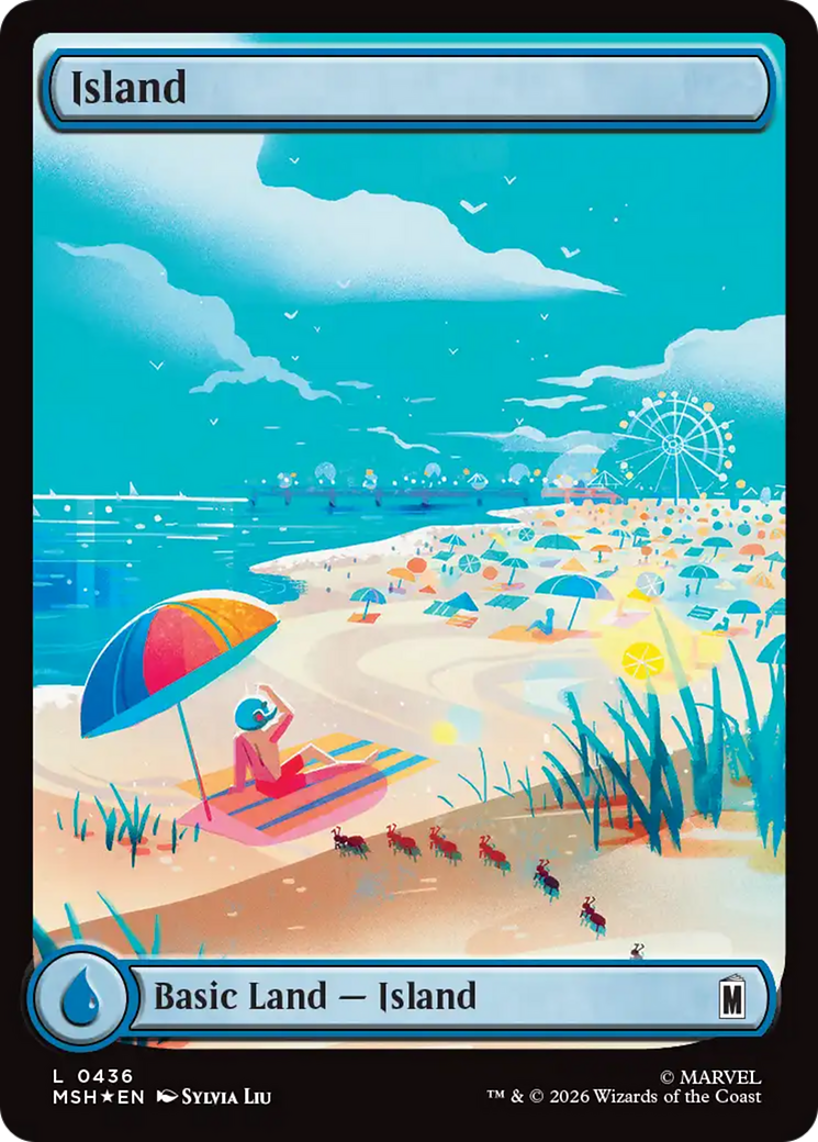 Island - Common Basic Land — Island card from Marvel Super Heroes
