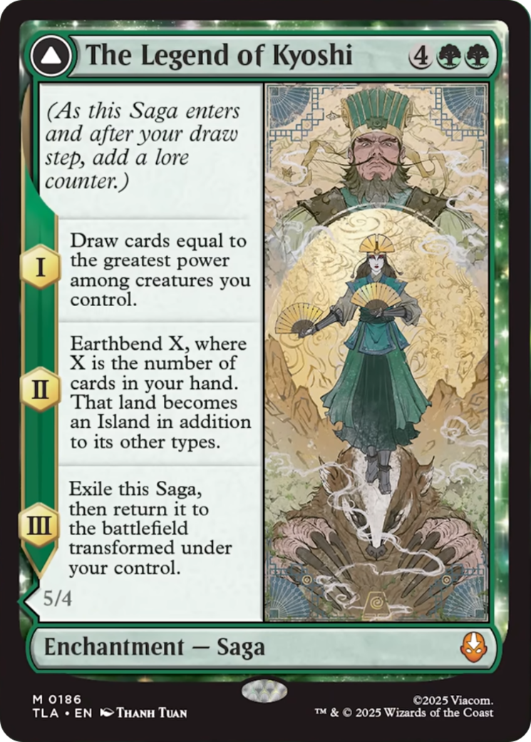 The Legend of Kyoshi // Avatar Kyoshi - Mythic Enchantment — Saga card from Avatar: The Last Airbender