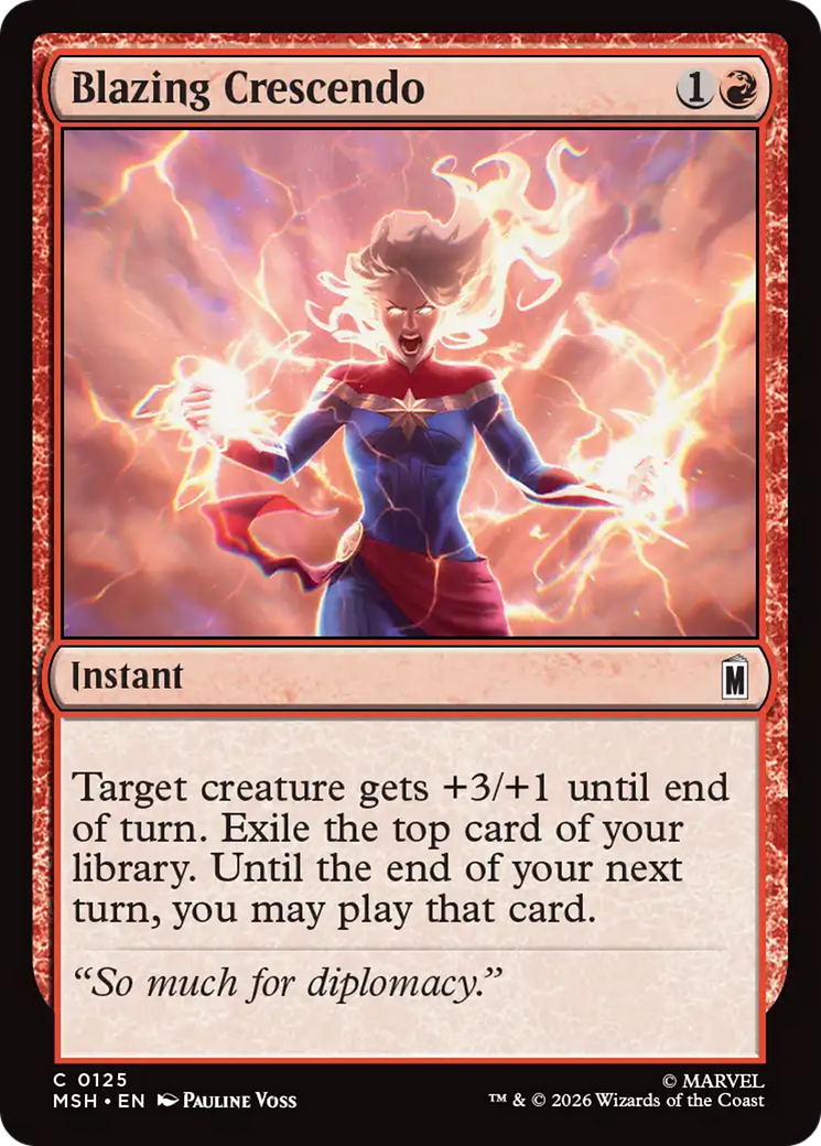 Blazing Crescendo - Common Instant card from Marvel Super Heroes