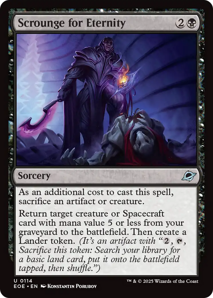 Scrounge for Eternity - Uncommon Sorcery card from Edge of Eternities