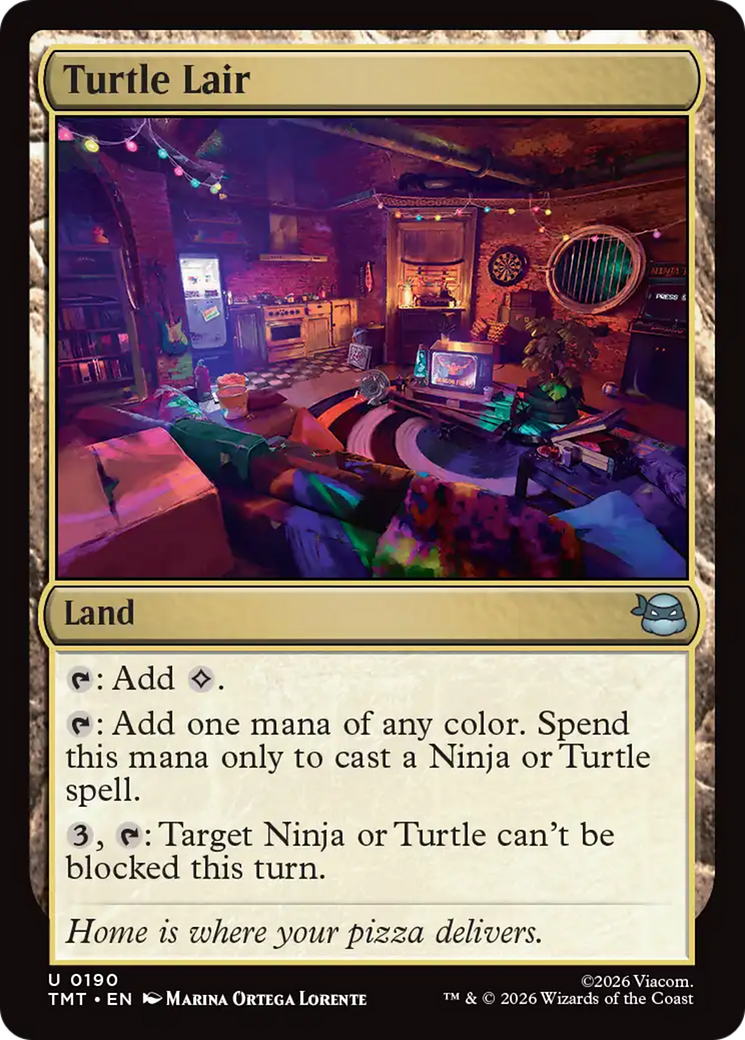 Turtle Lair - Uncommon Land card from Teenage Mutant Ninja Turtles