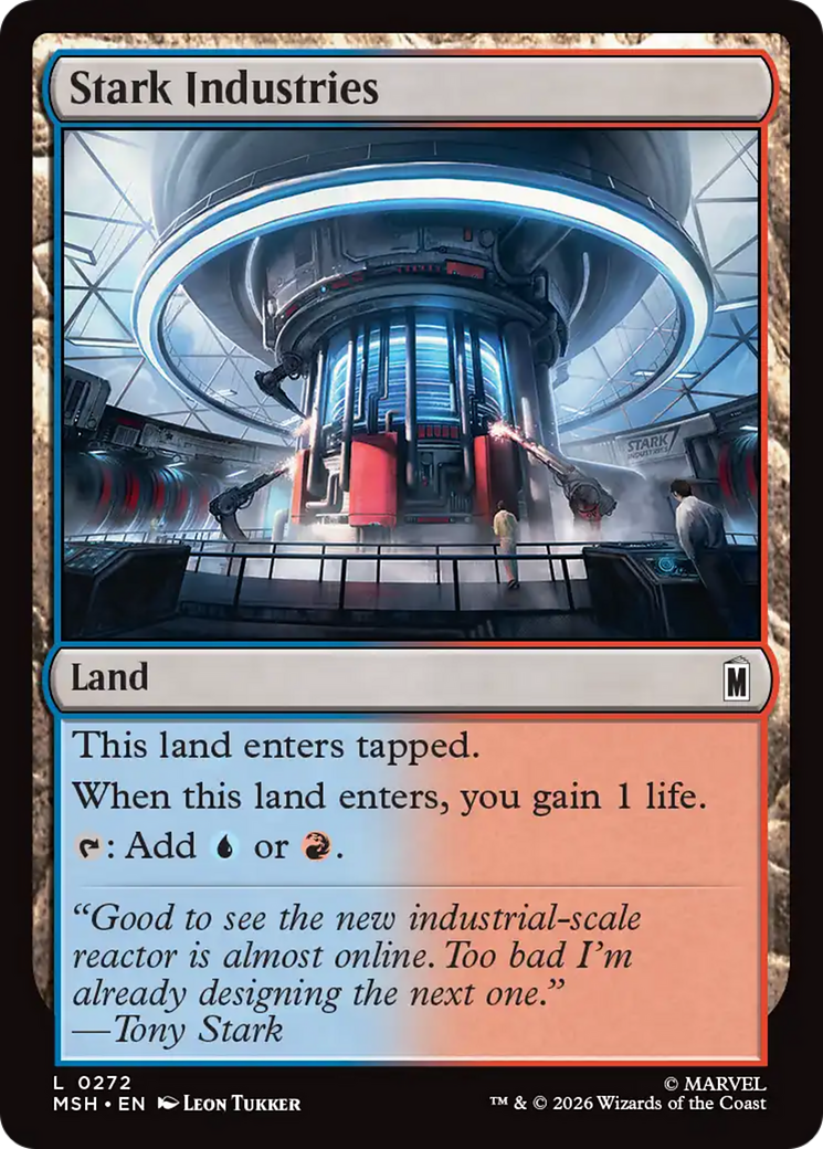 Stark Industries - Common Land card from Marvel Super Heroes
