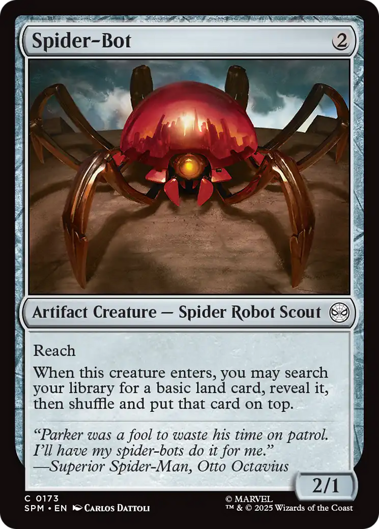 Spider-Bot - Common Artifact Creature — Spider Robot Scout card from Marvel's Spider-Man