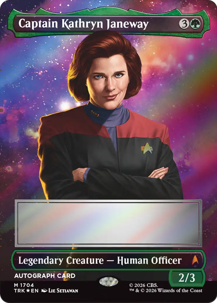 Captain Kathryn Janeway - Mythic Legendary Creature — Human Officer card from Star Trek