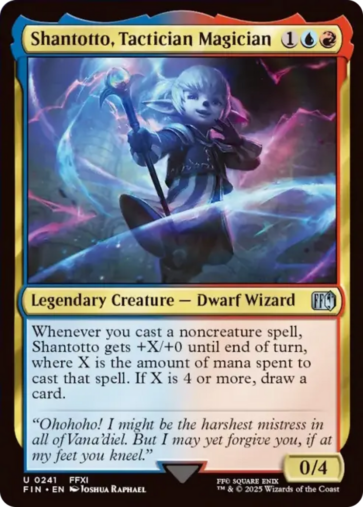 Shantotto, Tactician Magician - Uncommon Legendary Creature — Dwarf Wizard card from Final Fantasy