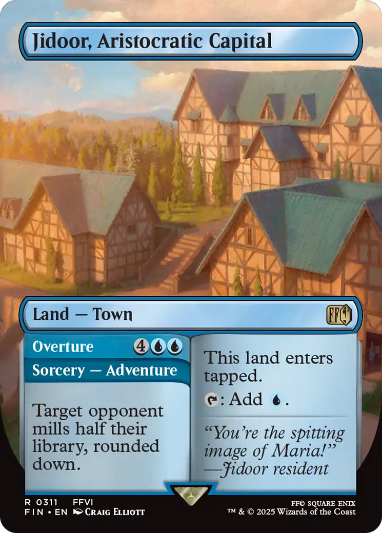 Jidoor, Aristocratic Capital // Overture - Rare Sorcery — Adventure card from Final Fantasy