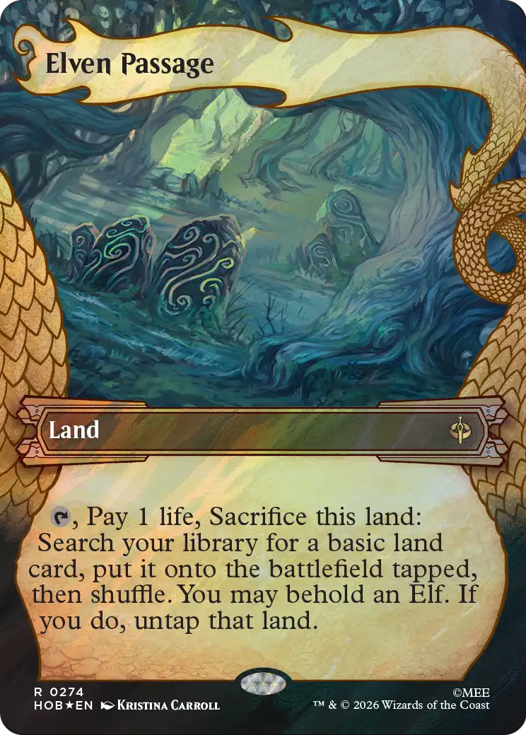 Elven Passage - Rare Land card from The Hobbit