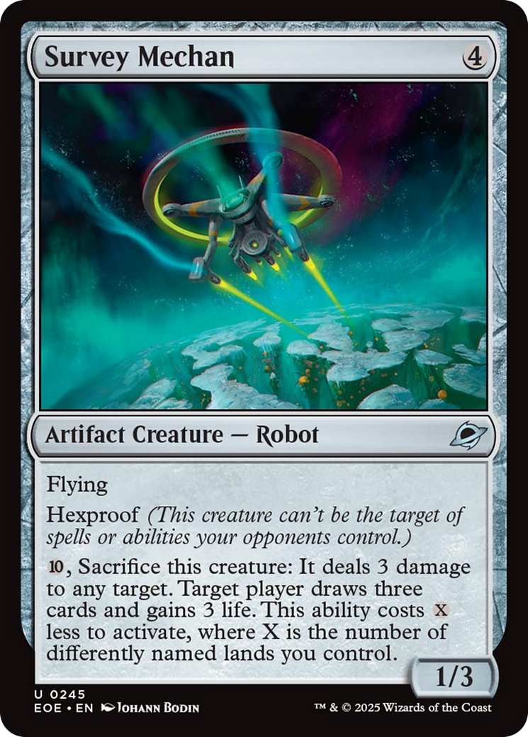 Survey Mechan - Uncommon Artifact Creature — Robot card from Edge of Eternities