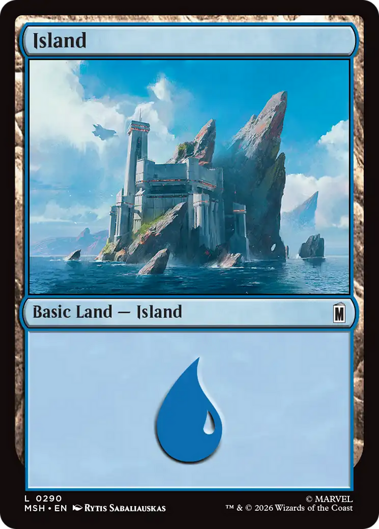 Island - Common Basic Land — Island card from Marvel Super Heroes
