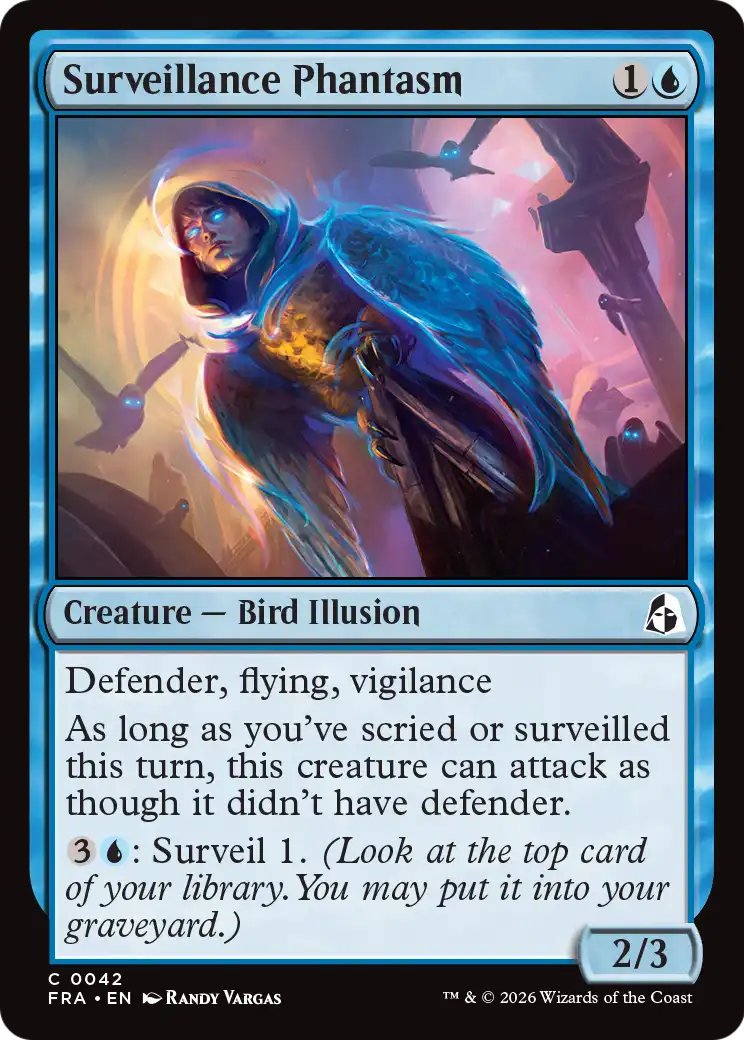 Surveillance Phantasm - Common Creature — Bird Illusion card from Reality Fracture
