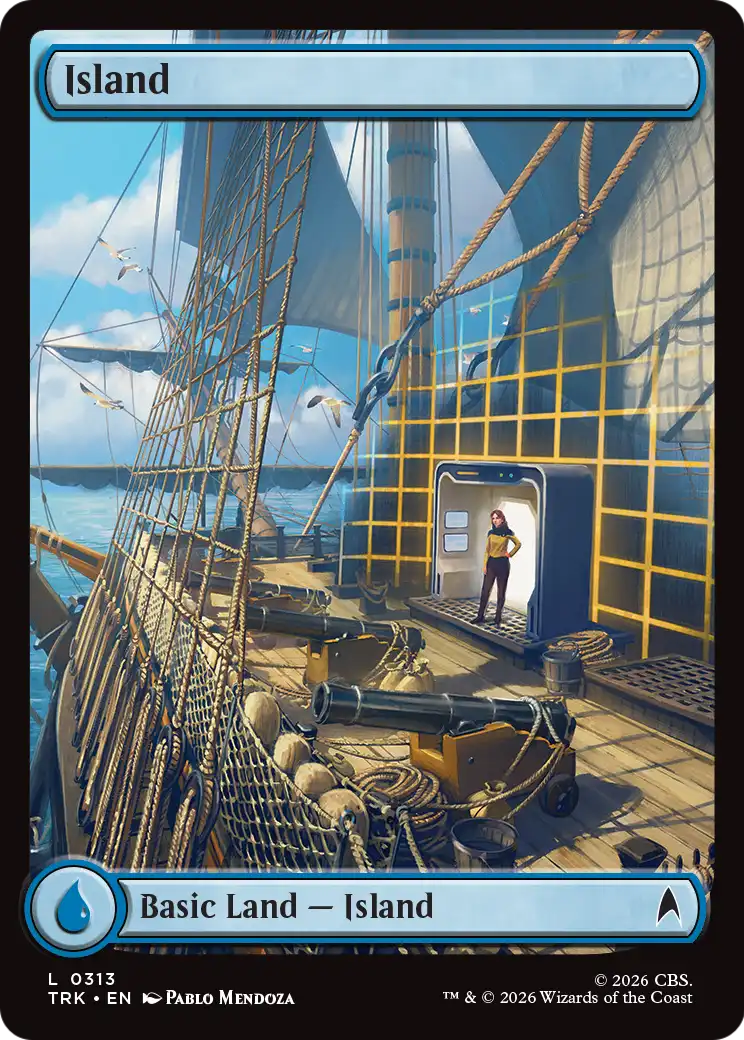 Island - Common Basic Land — Island card from Star Trek