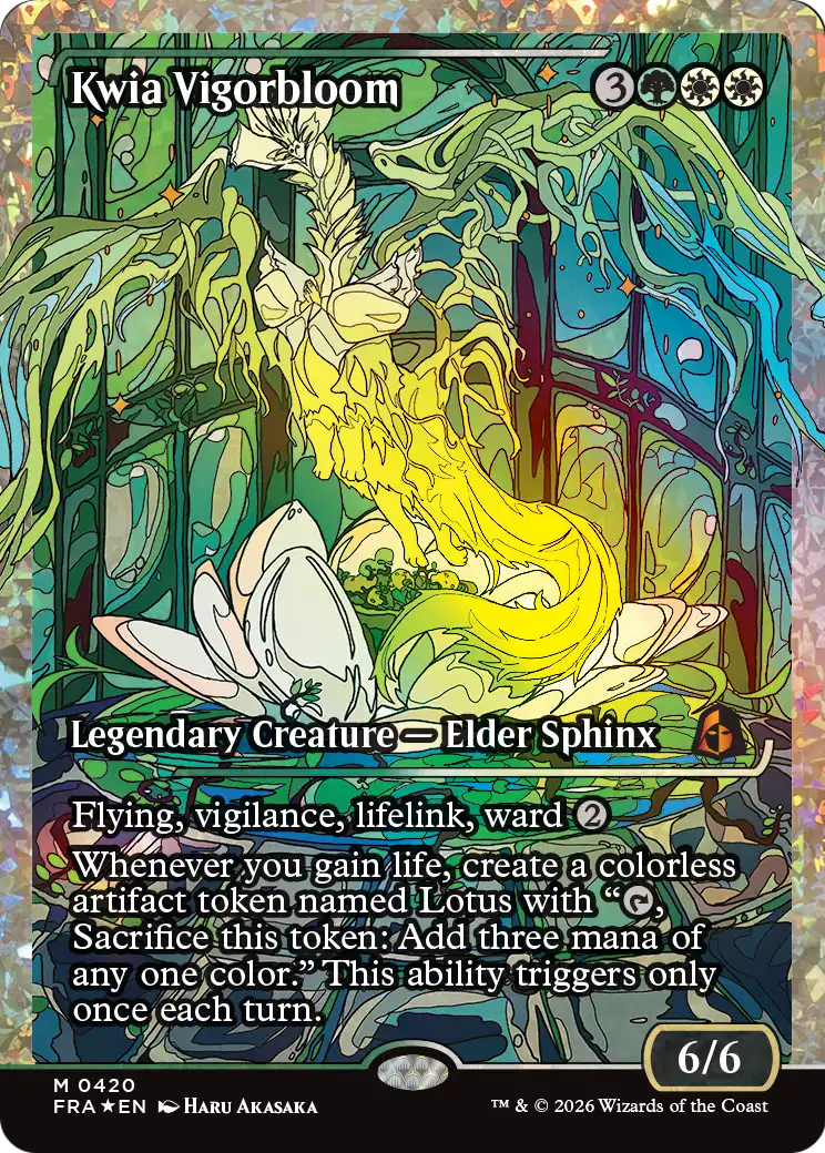 Kwia Vigorbloom - Mythic Legendary Creature — Elder Sphinx card from Reality Fracture