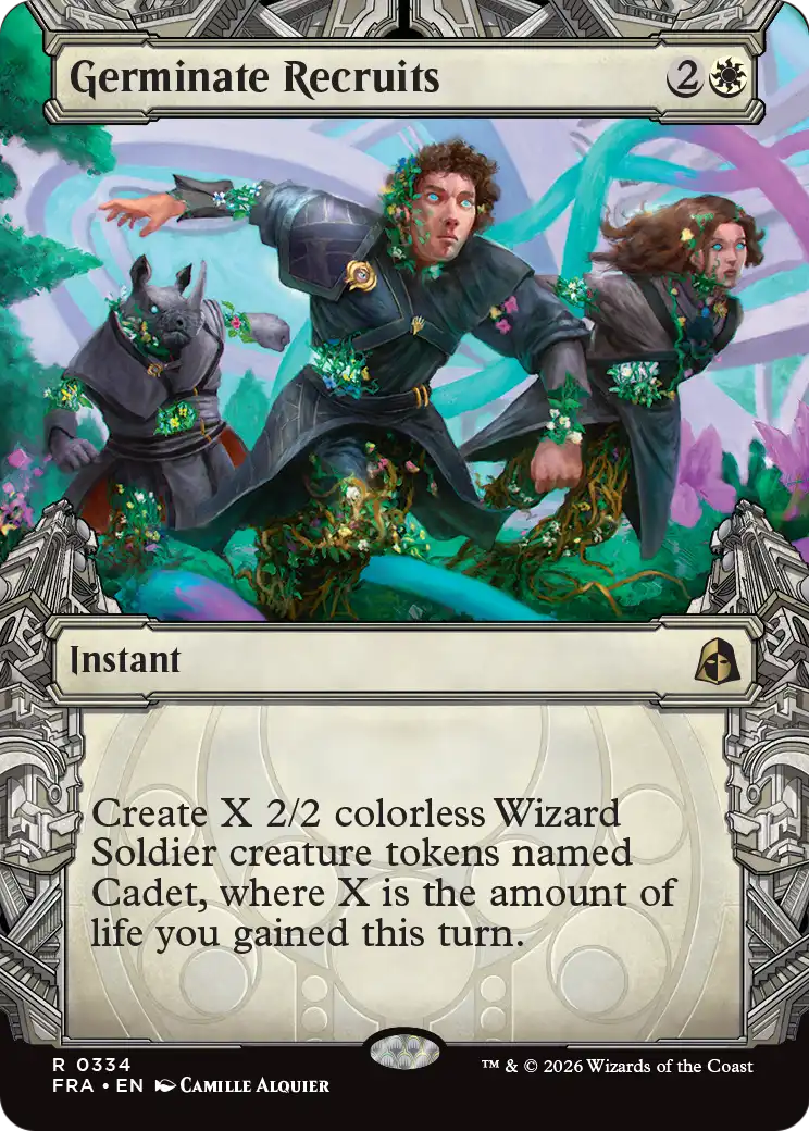 Germinate Recruits - Rare Instant card from Reality Fracture