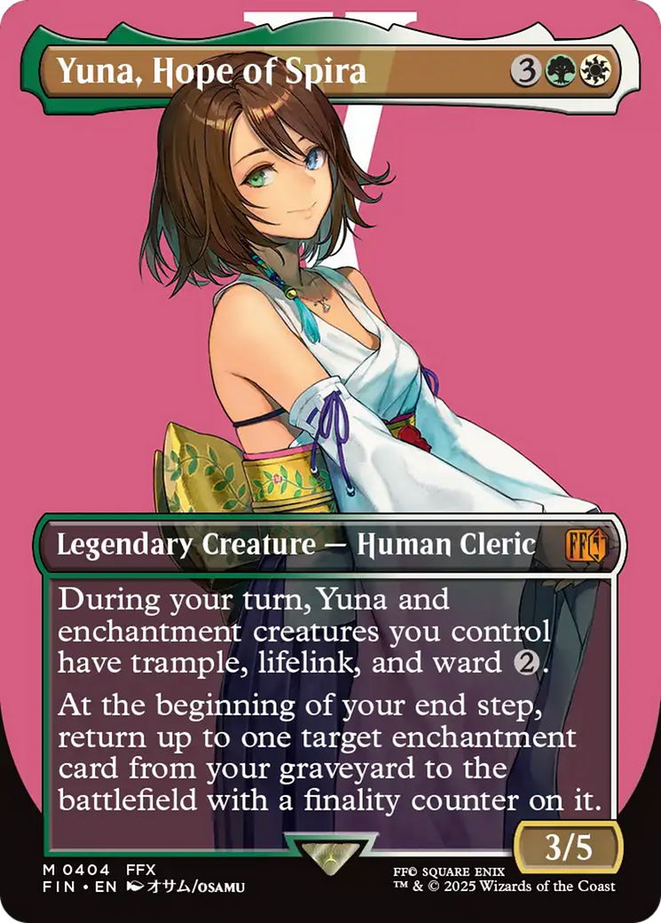 Yuna, Hope of Spira - Mythic Legendary Creature — Human Cleric card from Final Fantasy