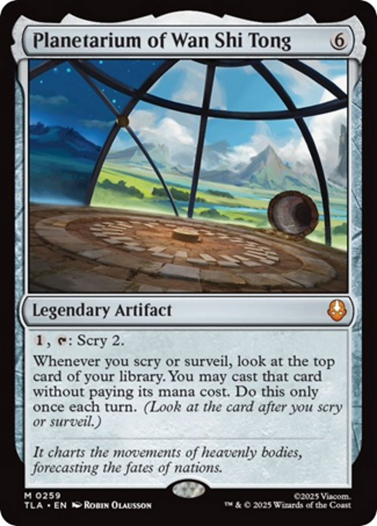 Planetarium of Wan Shi Tong - Mythic Legendary Artifact card from Avatar: The Last Airbender