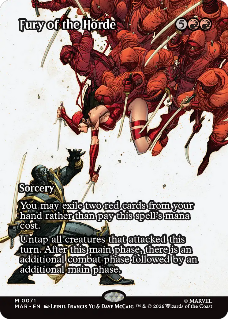 Fury of the Horde - Mythic Sorcery card from Marvel Universe