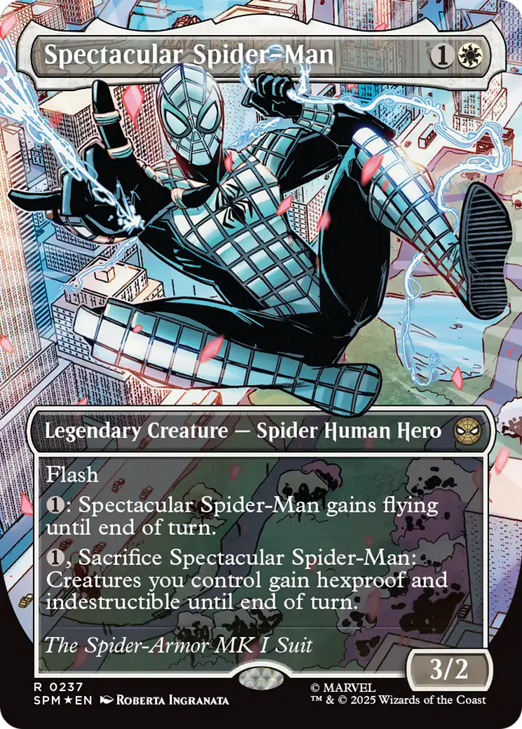 Spectacular Spider-Man - Rare Legendary Creature — Spider Human Hero card from Marvel's Spider-Man