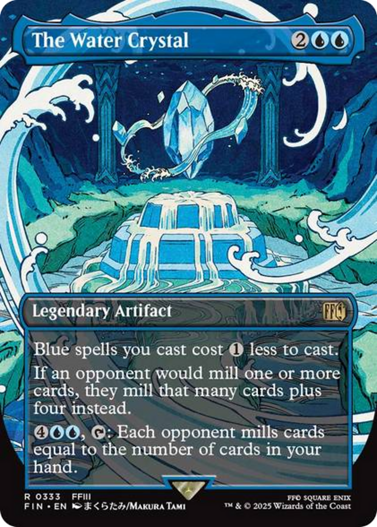 The Water Crystal - Rare Legendary Artifact card from Final Fantasy