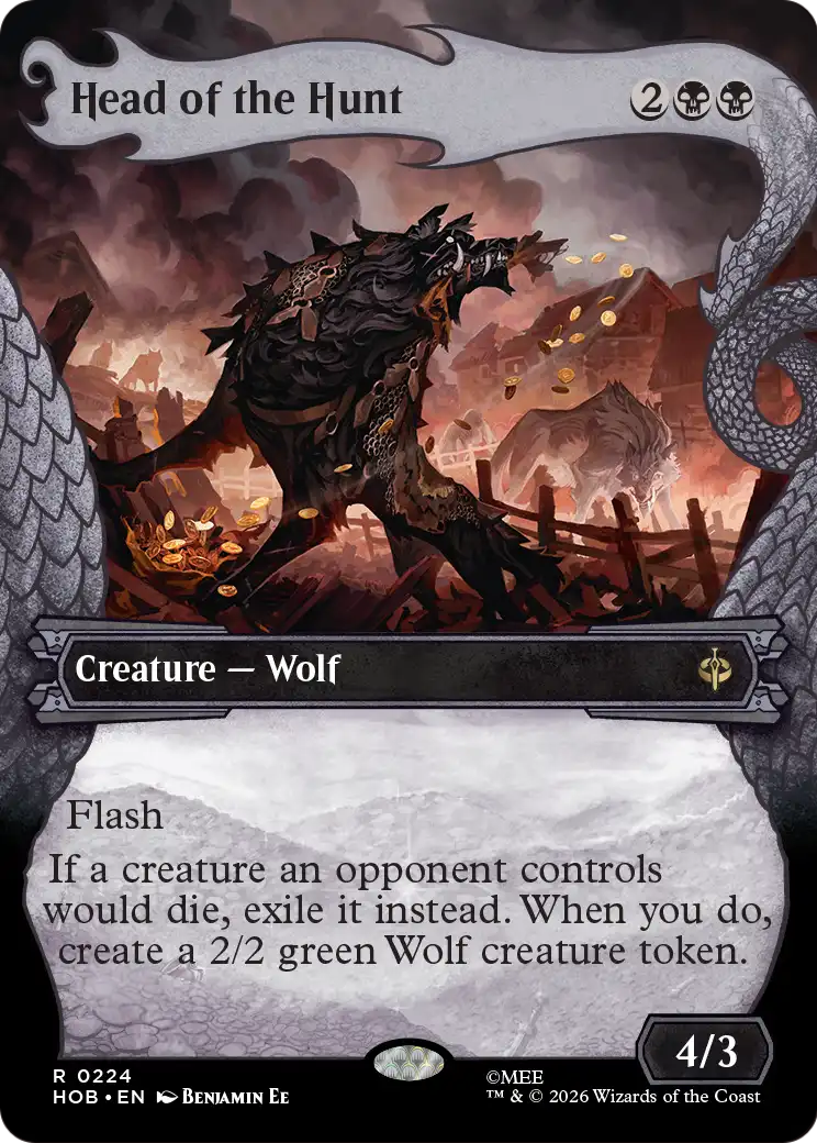 Head of the Hunt - Rare Creature — Wolf card from The Hobbit
