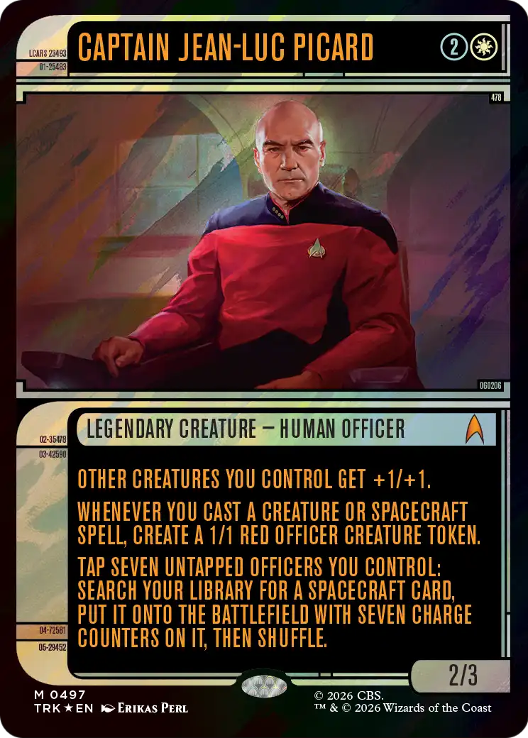 Captain Jean-Luc Picard - Mythic Legendary Creature — Human Officer card from Star Trek