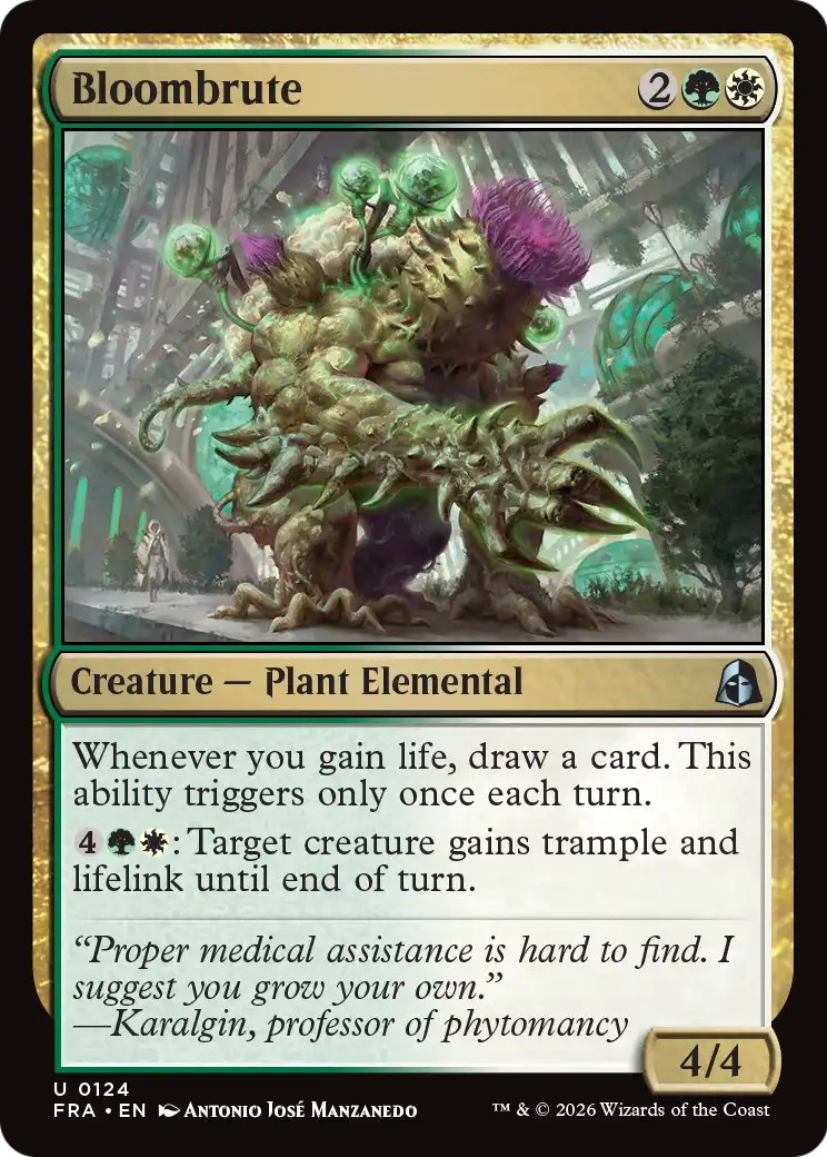Bloombrute - Uncommon Creature — Plant Elemental card from Reality Fracture