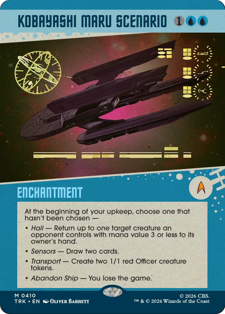 Kobayashi Maru Scenario - Mythic Enchantment card from Star Trek