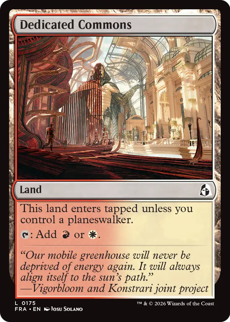 Dedicated Commons - Common Land card from Reality Fracture