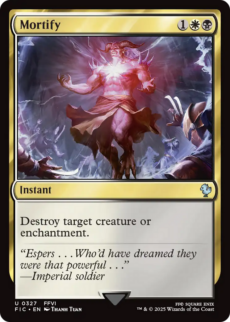 Mortify - Uncommon Instant card from Final Fantasy Commander
