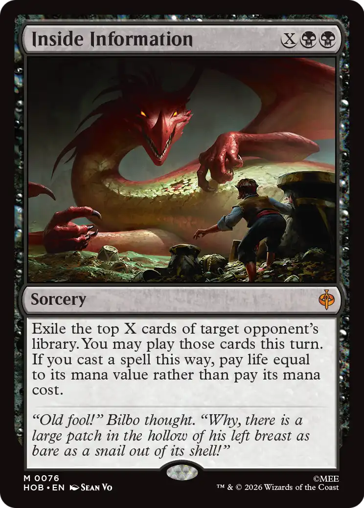 Inside Information - Mythic Sorcery card from The Hobbit