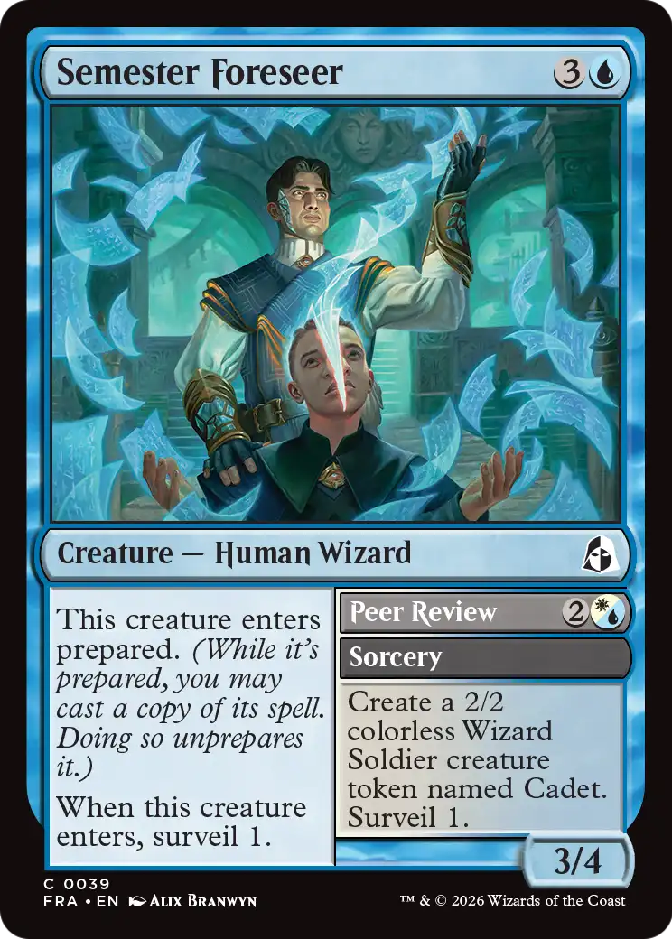 Semester Foreseer // Peer Review - Common Sorcery card from Reality Fracture