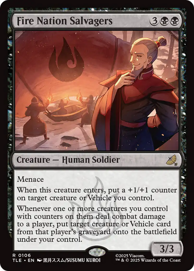 Fire Nation Salvagers - Rare Creature — Human Soldier card from Avatar: The Last Airbender Eternal