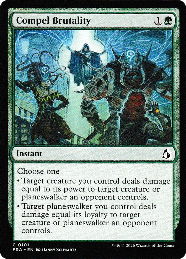 Compel Brutality - Common Instant card from Reality Fracture