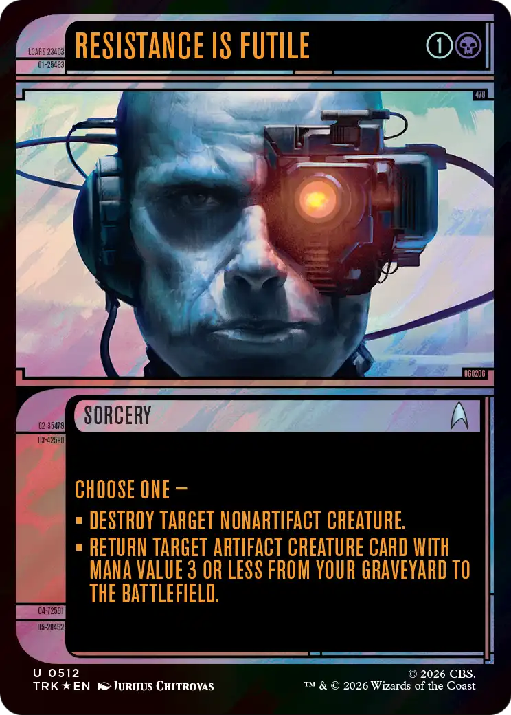 Resistance Is Futile - Uncommon Sorcery card from Star Trek