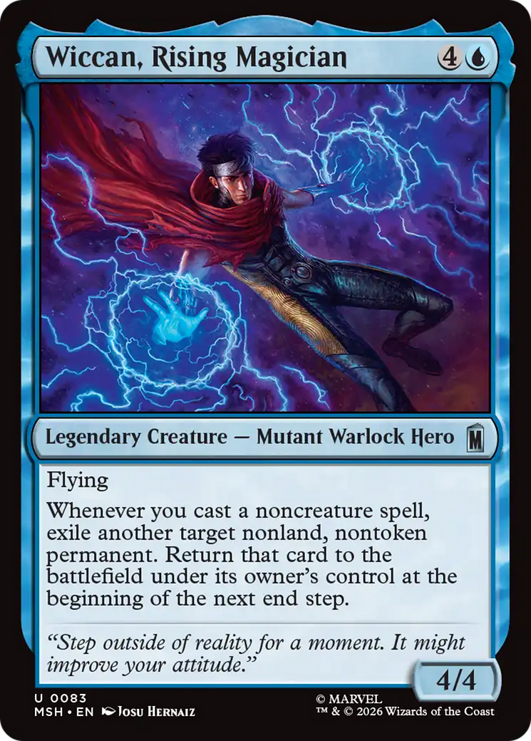 Wiccan, Rising Magician - Uncommon Legendary Creature — Mutant Warlock Hero card from Marvel Super Heroes
