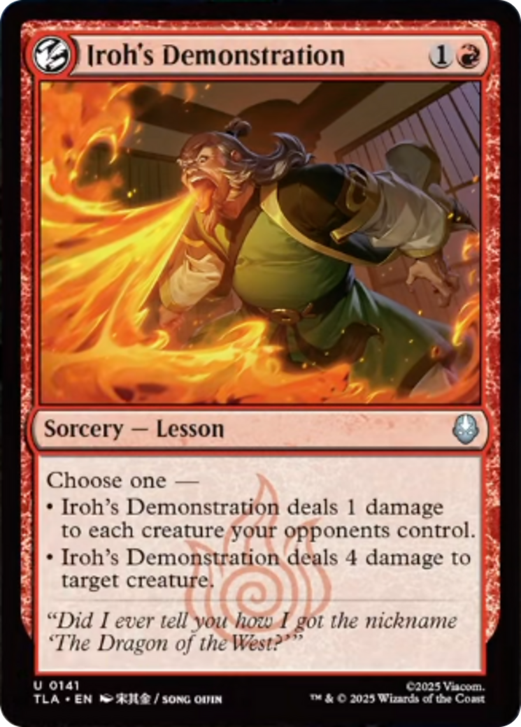 Iroh's Demonstration - Sorcery — Lesson used in 39.5% of Izzet sideboards