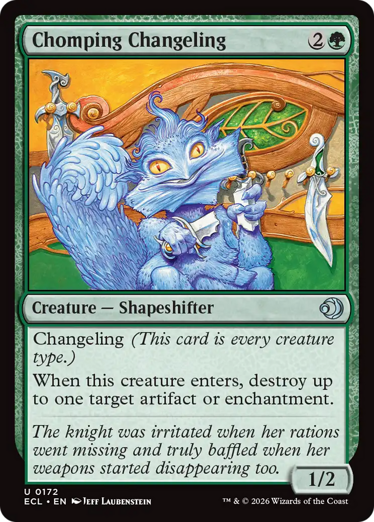 Chomping Changeling - Uncommon Creature — Shapeshifter card from Lorwyn Eclipsed