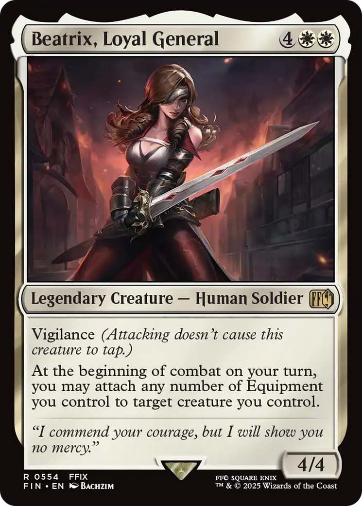 Beatrix, Loyal General - Rare Legendary Creature — Human Soldier card from Final Fantasy