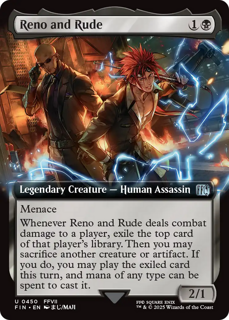 Reno and Rude - Uncommon Legendary Creature — Human Assassin card from Final Fantasy