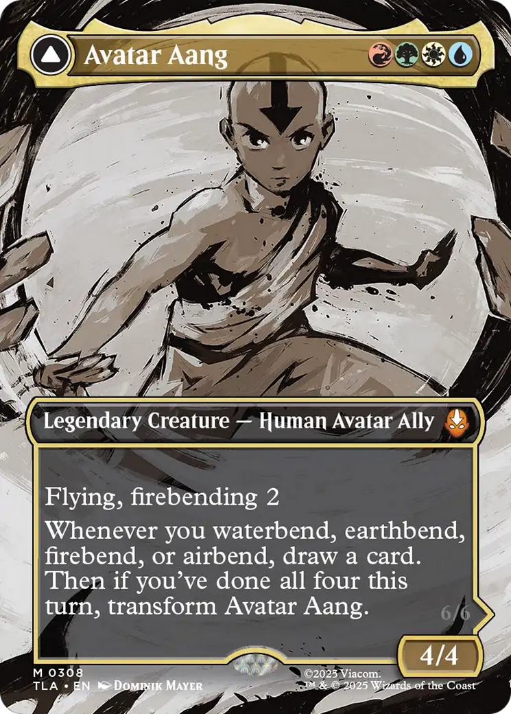 Avatar Aang // Aang, Master of Elements - Mythic Legendary Creature — Avatar Ally card from Avatar: The Last Airbender