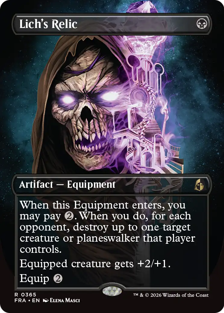 Lich's Relic - Rare Artifact — Equipment card from Reality Fracture