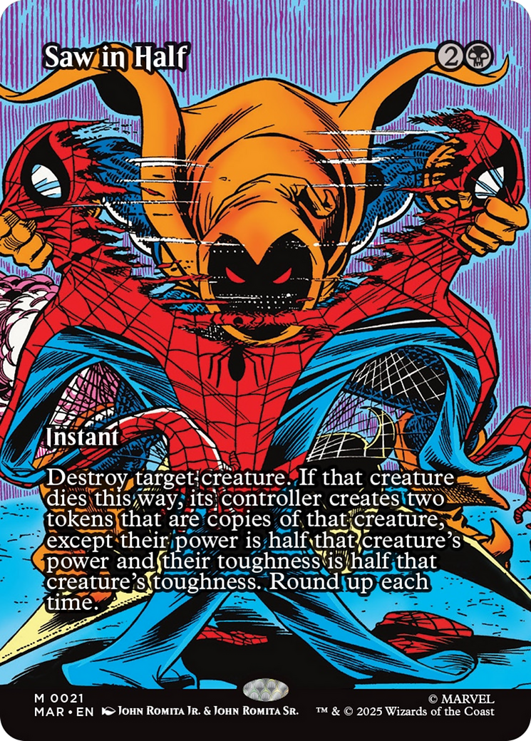 Saw in Half - Mythic Instant card from Marvel Universe