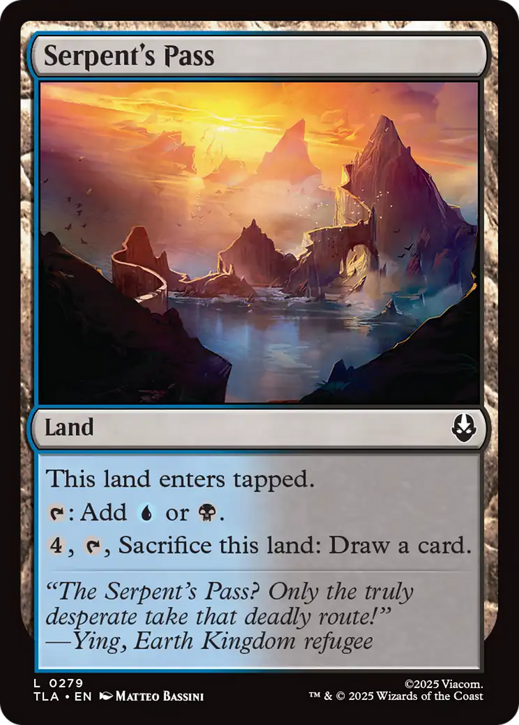 Serpent's Pass - Common Land card from Avatar: The Last Airbender