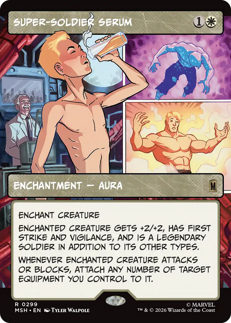 Super-Soldier Serum - Rare Enchantment — Aura card from Marvel Super Heroes