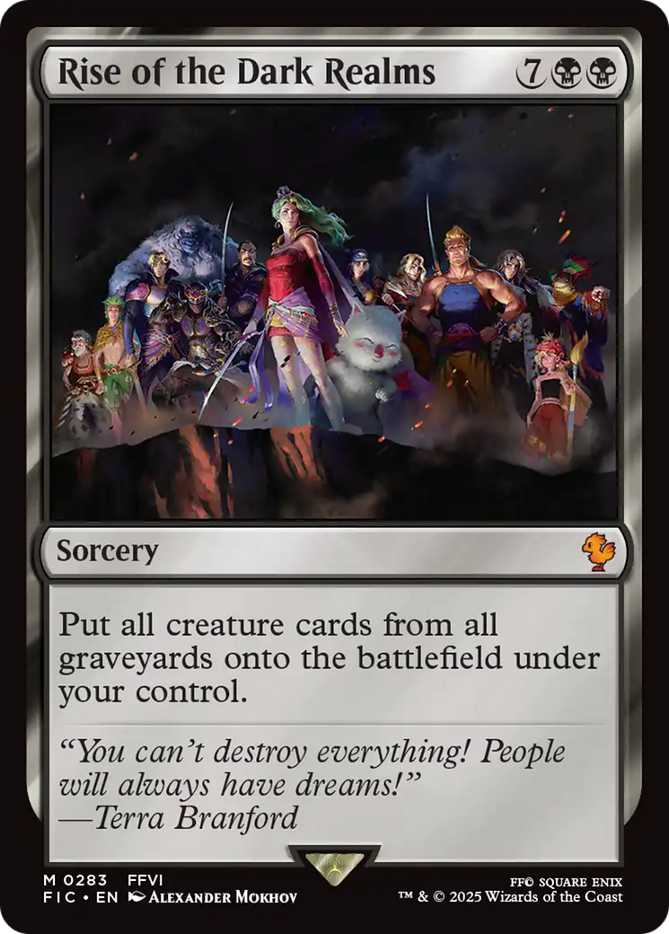 Rise of the Dark Realms - Mythic Sorcery card from Final Fantasy Commander