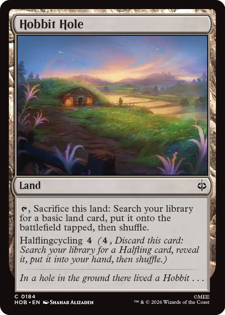 Hobbit Hole - Common Land card from The Hobbit