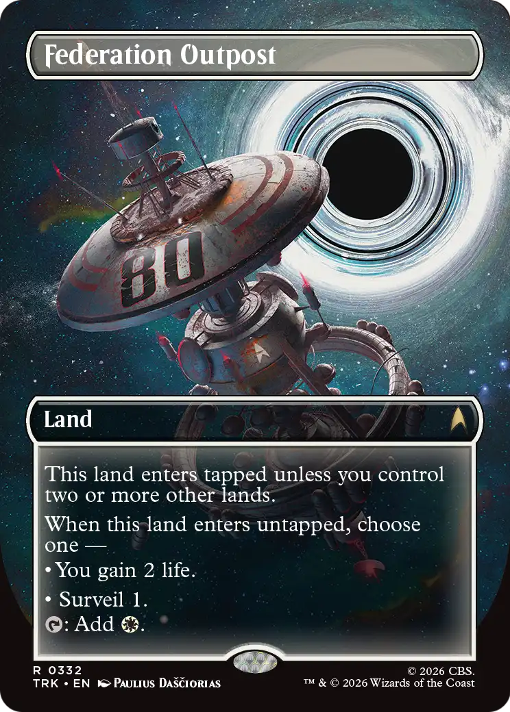 Federation Outpost - Rare Land card from Star Trek