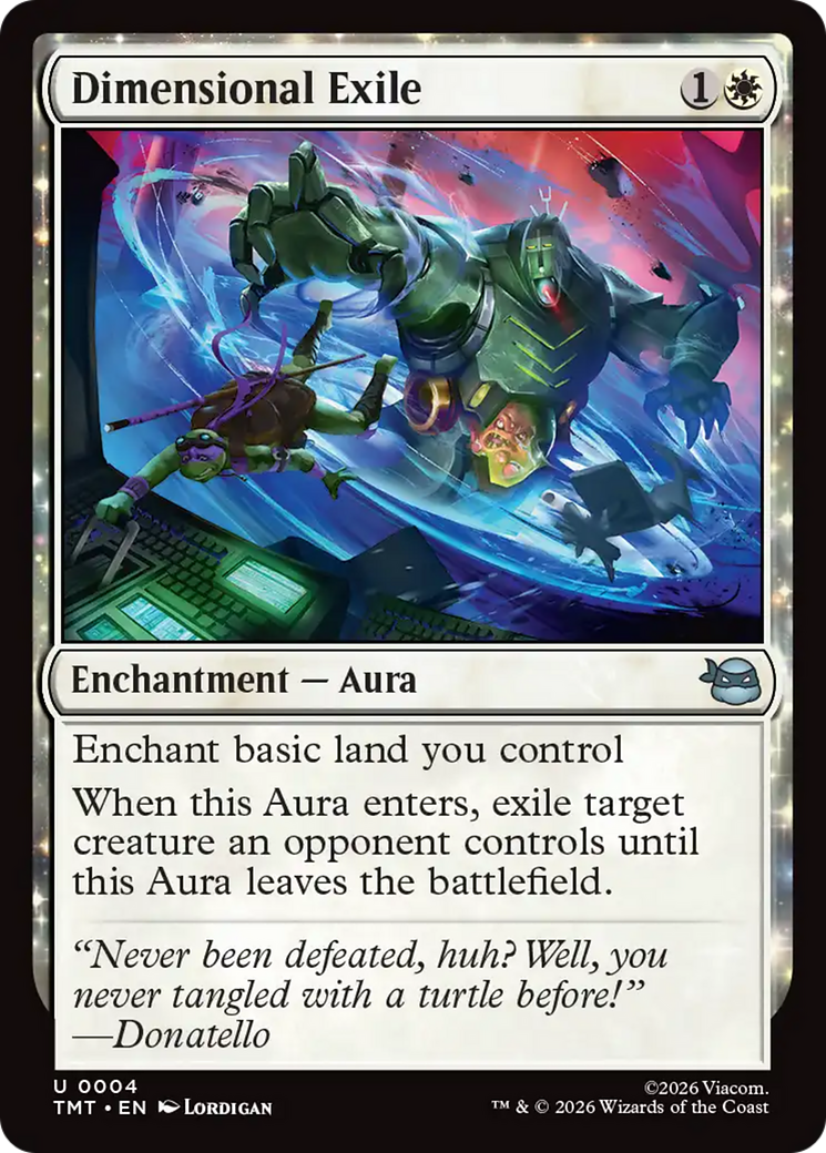 Dimensional Exile - Uncommon Enchantment — Aura card from Teenage Mutant Ninja Turtles